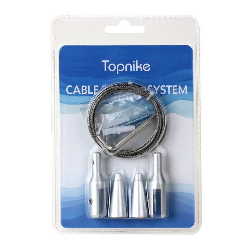 [Australia - AusPower] - TOPNIKE Ceiling Sign Hanger, Aluminum, Display for Large Picture/Billboard/Sign Board/Frame, 2 Pack, Silver 