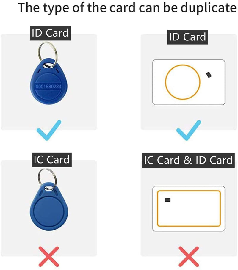 [Australia - AusPower] - 125khz RFID Card Copier Duplicator Handheld RFID Reader for Door Access Control +8pcs T5577 Key Fob Tags + 2pcs Regular EM4100 Wristband + 4pcs T5577 RFID Cards 