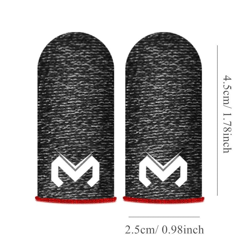 [Australia - AusPower] - Gaming Finger Sleeves for Sweaty Hands - Rakizbe High-Sensitive Anti-Sweat Breathable Seamless Touch Screen Thumb Sleeve Gloves for iPad/Mobile PUBG Game Controller 