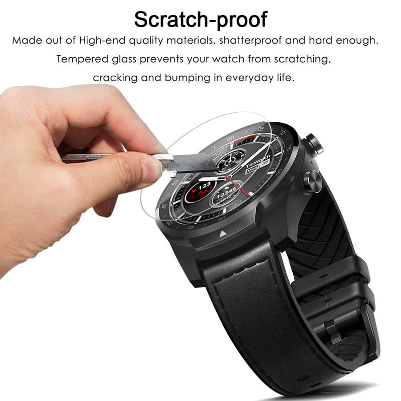 [Australia - AusPower] - FINENIC Compatible for Fossil Gen 5 Carlyle HR Smartwatch Tempered Glass Screen Protector 【3 PCS】 