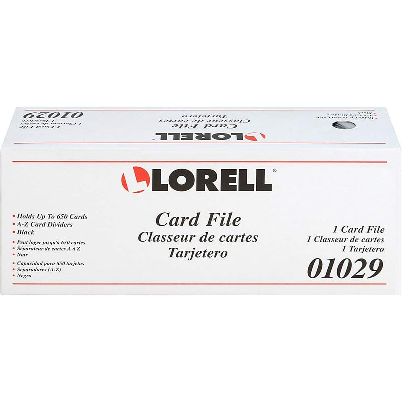 [Australia - AusPower] - Lorell Business Card File Flat Card File, Black/Clear (LLR01029) 