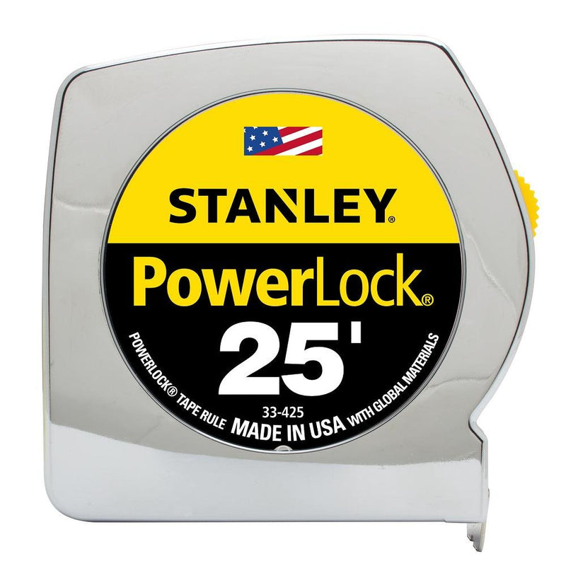 [Australia - AusPower] - STANLEY Tape Measure, Chrome, 25-Foot (33-425) 