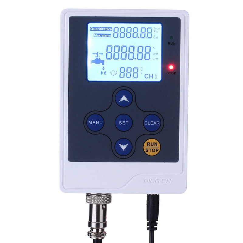 [Australia - AusPower] - DIGITEN Water Flow Control LCD Display+G1/2"Thread Water Flow Hall Sensor Flowmeter with Temperature Sensor 