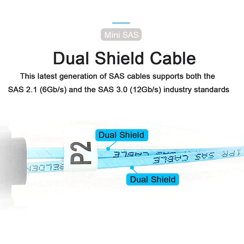 [Australia - AusPower] - CY Internal Mini SAS SFF-8087 to Mini SAS High Density HD SFF-8643 Data Server Hard Disk Raid Cable 50cm 