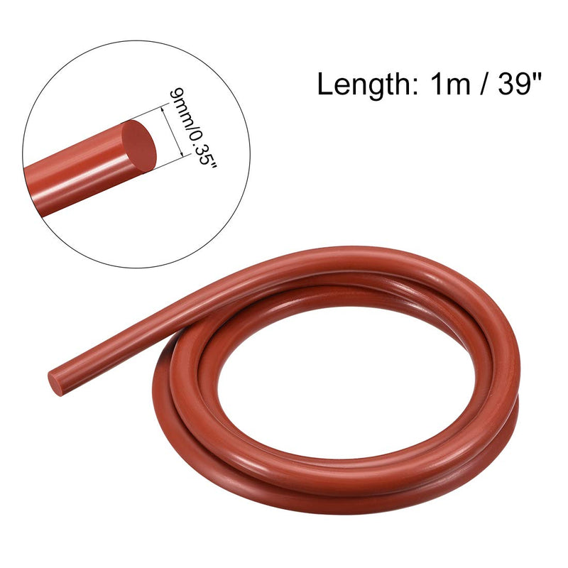 [Australia - AusPower] - uxcell 3/8"(9mm) Soft Silicone Bending Insert Tube for Rigid Tubing 3.3ft Red 2pcs 