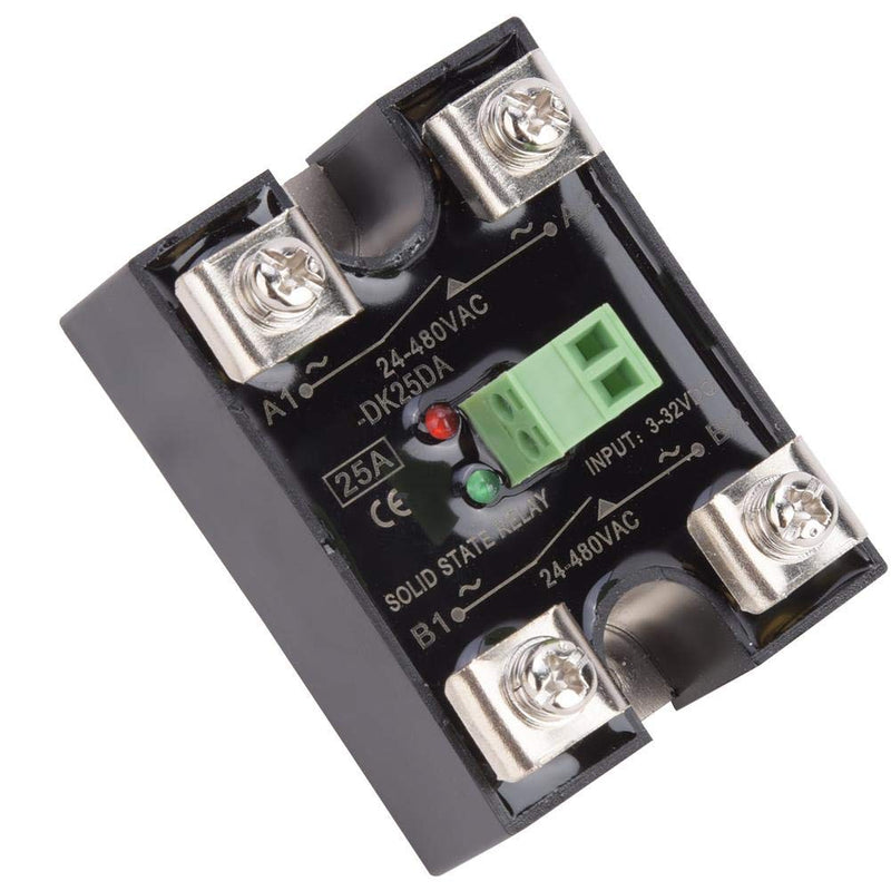 [Australia - AusPower] - Berm Single Channel DC Solid State Relay Controls Dual Channel AC 1-Phase SSR 24-480VAC(25A) 