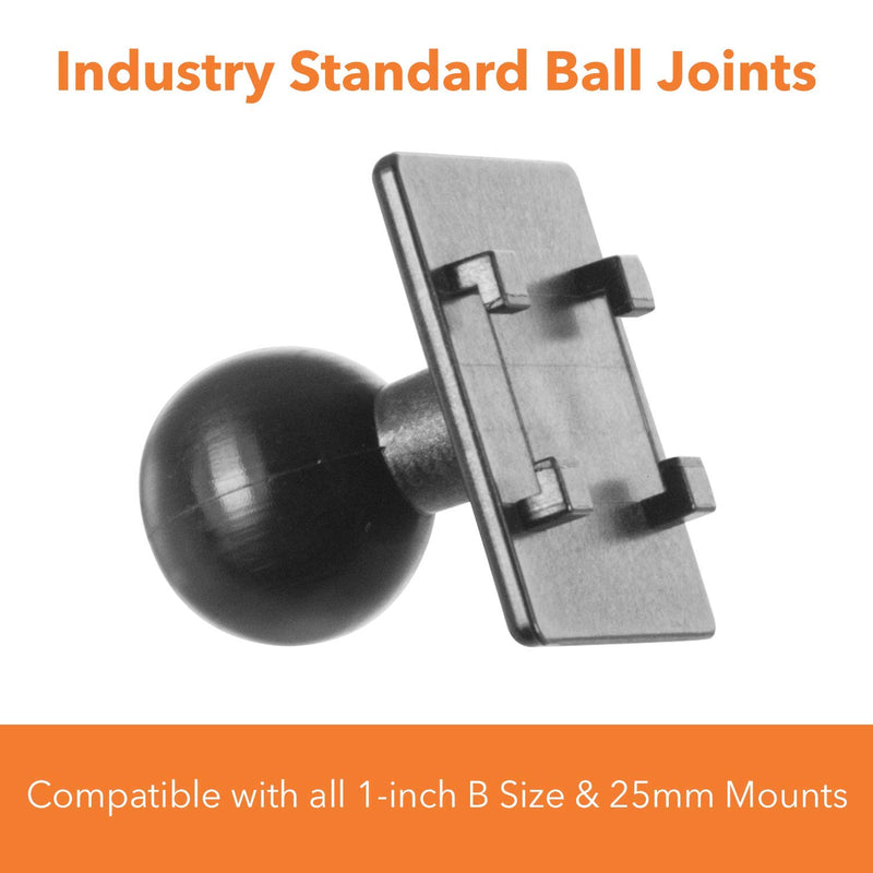 [Australia - AusPower] - iBOLT 25mm / 1 inch / B Size to 4 Prong Composite Ball Adapter for Industry Standard Dual Ball Socket mounting arms- Works with iBOLT Tablet Holders (IBBZ-33921) 