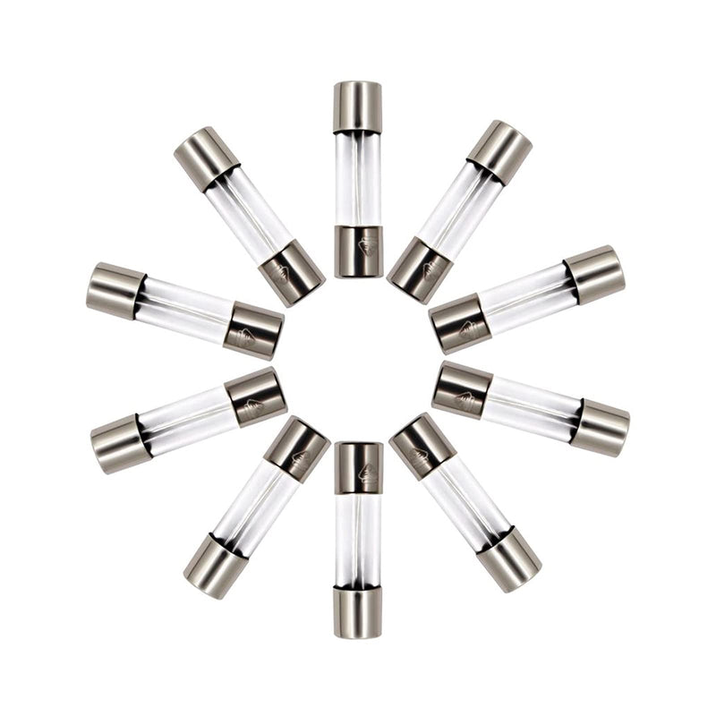 [Australia - AusPower] - SIXQJZML 10 Pack F5AL Fast-Blow Fuse 5A 5amp 125V Glass Fuses 0.2 x 0.78 Inch / 5 x 20 mm (125Volt) (F5A) 