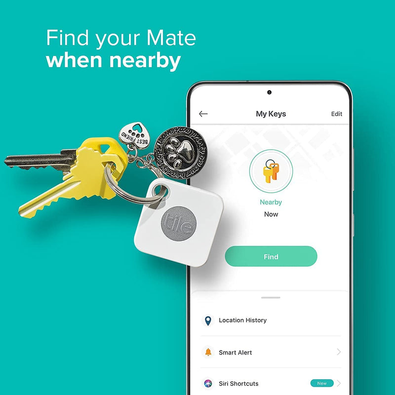 [Australia - AusPower] - Tile Mate (2020) 1-Pack - Bluetooth Tracker, Keys Finder and Item Locator for Keys, Bags and More; Water Resistant with 1 Year Replaceable Battery - Non-Retail Packaging 