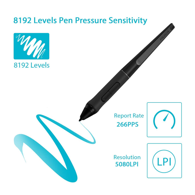 [Australia - AusPower] - HUION PW500 Battery-Free Stylus for Huion KAMVAS GT-191V2 / KAMVAS PRO 20/KAMVAS PRO 22 and Inspiroy Q11KV2 / WH1409V2 Graphics Tablet 