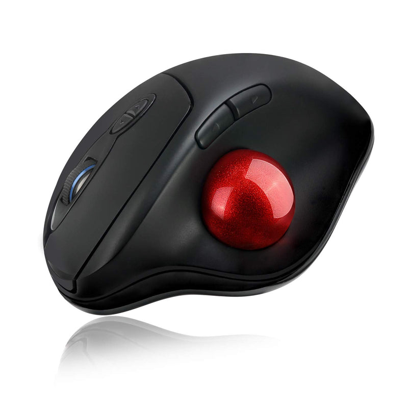[Australia - AusPower] - Adesso iMouse T30 Wireless Ergonomic Thumb Trackball Mouse with Nano USB Receiver, Programmable 7 Button Design, and 5 Level DPI Switch 