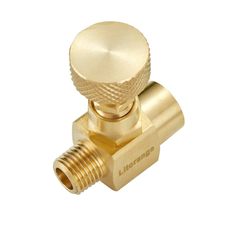 [Australia - AusPower] - Litorange 2 Pack Heavy Duty Brass Replacement Control Needle Valve 1/4" Male NPT X 1/4" Female NPT Connection 2PCS 1/4 Female x Male 