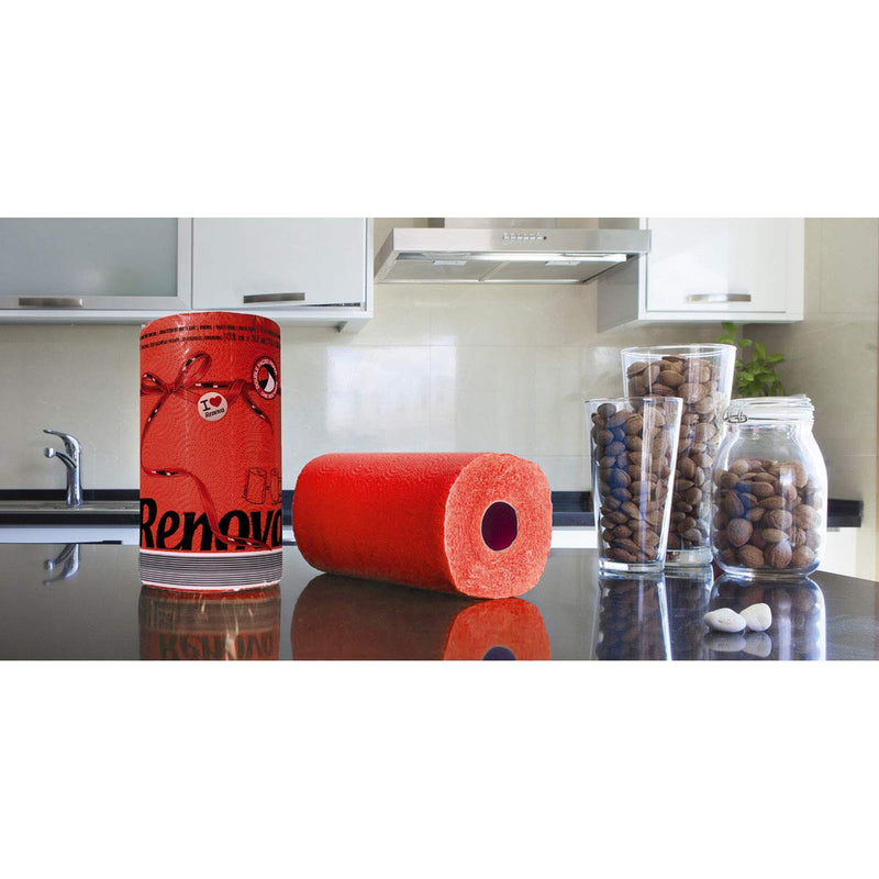 [Australia - AusPower] - Renova Red Label Kitchen Paper Towels, 1 Roll 120 Sheets 