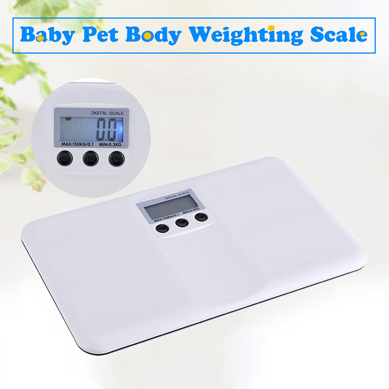 [Australia - AusPower] - Haofy Electronic Body Scales, Digital Scales Battery Powered Household Weighing Scales for Baby Pet Body Weighing, with Blue LCD Backlight Display 