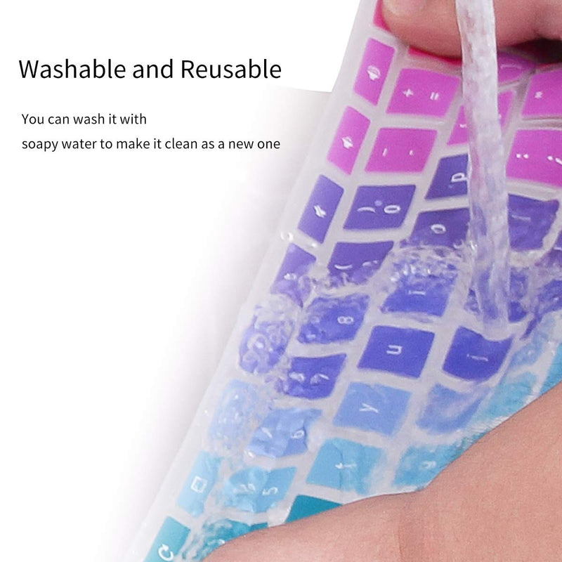 [Australia - AusPower] - Colorful Keyboard Cover for HP Chromebook X360 11.6/14 inch, HP Chromebook 11 11A-NB0013DX/G7 EE/G6 EE/G2/G3/G4/G5, HP Chromebook 14-db/ca/ak/DA 14B-CA 14a-na Series, Chromebook Skin, Rainbow 