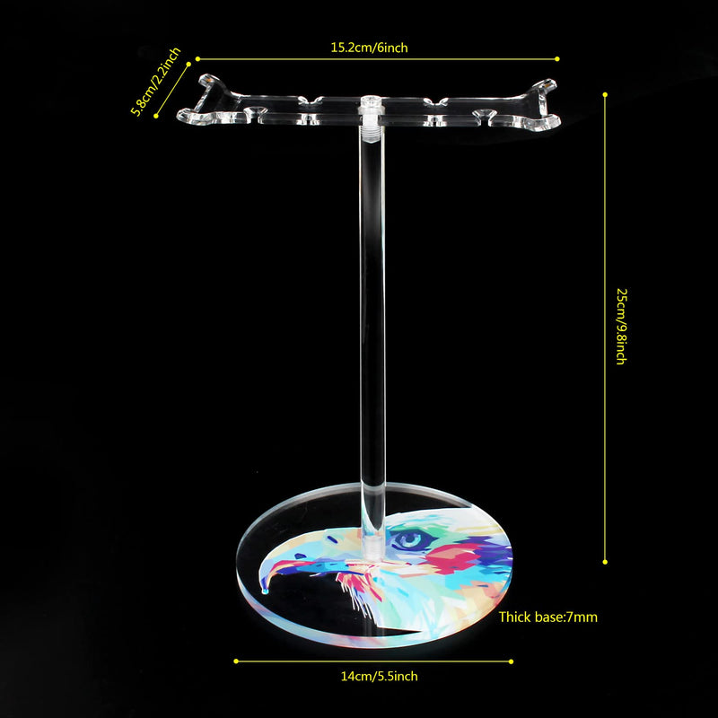 [Australia - AusPower] - Acrylic Headphone Stand Headset Holder,Transparent Desktop Gaming Headset Stand Hanger Rack for Desk with 2 Earphone Hangers(Color Eagle/Hawk) Color Eagle/Hawk 