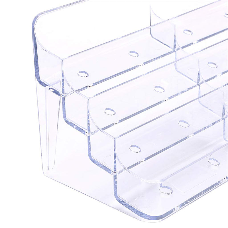 [Australia - AusPower] - Hipiwe 2pcs 8 Pockets Acrylic Business Card Holder Stand Clear Desktop Countertop Acrylic Index Card Filling Display Transparent 