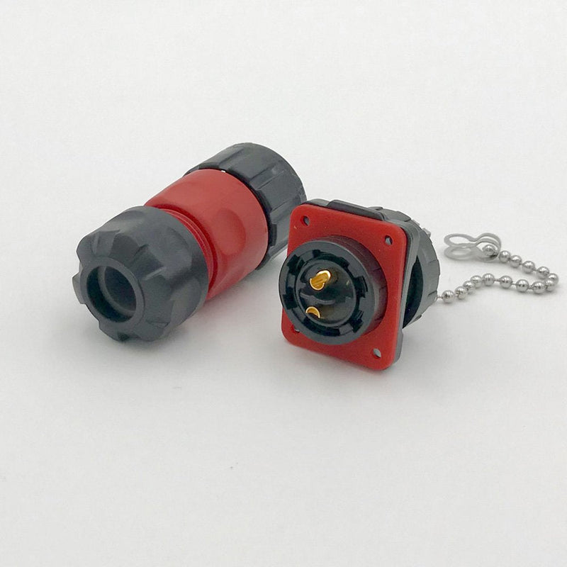 [Australia - AusPower] - CNLINKO 2 Pin Power Industrial Circular Connector, Female Plug & Male Panel Mount Receptacles Socket Jack, Outdoor Waterproof IP67, AC DC 