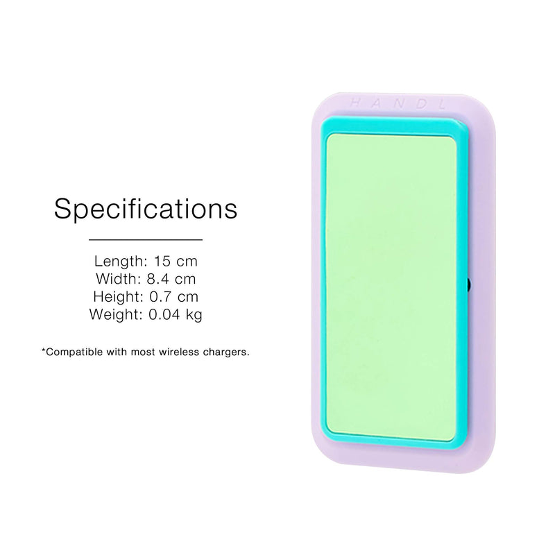 [Australia - AusPower] - HANDL New York HANDLstick Green and Lavender Glow in The Dark Grip and Stand for Smartphone 