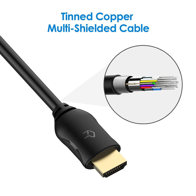 [Australia - AusPower] - Rankie HDMI Cable, High-Speed HDTV Cable, Supports Ethernet, 3D, 4K and Audio Return, 2 Pack, 6ft 