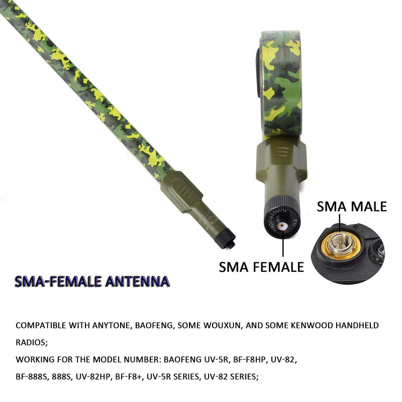 [Australia - AusPower] - HYS SMA Female Interface VHF/UHF Antenna Dual-Band HT 2m/70cm Portable Radios CS Tactics Antennas for Yeasu FT-65R FT-4XR FT-4VR FT-65R FT-65 FT-25R Baofeng uv-5r bf-f8hp Kenwood 2-Way Radio 