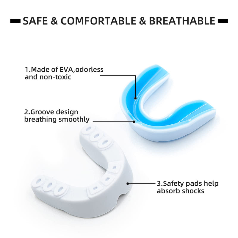 [Australia - AusPower] - AITUSI Kids Youth Mouth Guard for Sports, Boys Girls Mouthguard for Football Boxing MMA Lacrosse Basketball Taekwondo Karate Wrestling ( 5 Pack ) 
