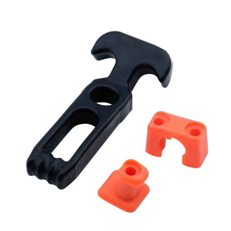 [Australia - AusPower] - T Tulead T-Handle Latches Rubber Draw Latches Toolbox Cooler Replacement 110x46mm Toolbox Lid Latches Boat Hatch Latches Pack of 2 with Screws Orange 