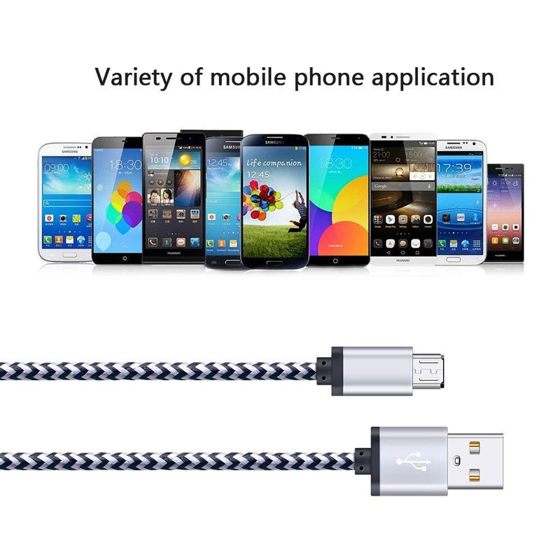 [Australia - AusPower] - Android Charger Cable, FiveBox 5-Pack 6ft Micro USB Cable Cord Braided Fast Charging Phone Charger for Samsung Galaxy J3 J7 S6 S7 Edge, Tablet, LG stylo 2/3 LG G3 G4 K30 K20 Plus, Kindle Fire 7 8 10 