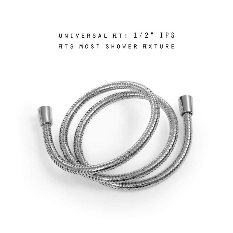 [Australia - AusPower] - 72-inch Shower Hose Replacement, 304 Stainless Steel Extra Long Hand Held Shower Hose With Brass Fitting (72-inch, Stainless Steel) 72 Inch 