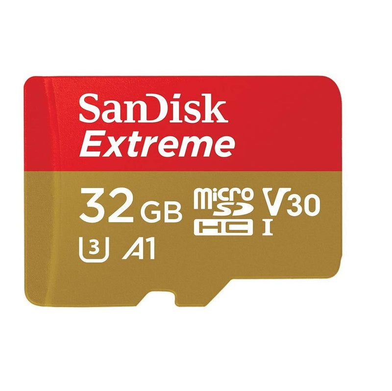 [Australia - AusPower] - SanDisk Extreme (UHS-1 U3 / V30) A1 32GB MicroSD (2 Pack) Memory Card for GoPro Hero 9 Black Action Cam Hero9 SDHC (SDSQXAF-032G-GN6MN) Bundle with (1) Everything But Stromboli Micro SD Card Reader 