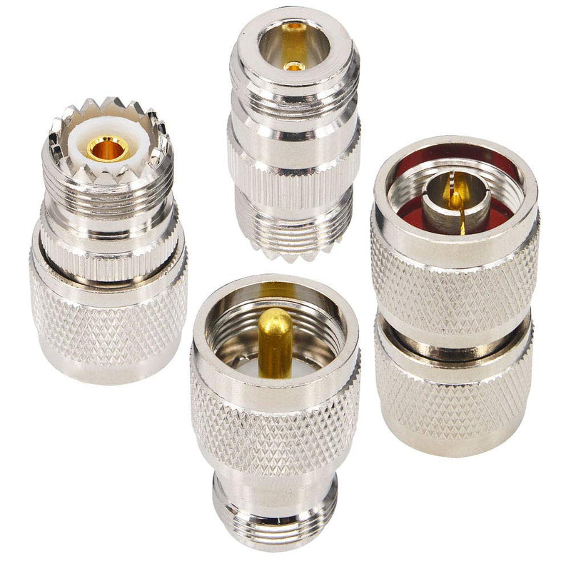 [Australia - AusPower] - onelinkmore RF Coaxial Adapter Connector Kit N Male/Female to UHF PL-259 SO-239 M/F Straight Adapter for Extension Cable Antenna CCTV N to UHF Coax Adapter Kit 
