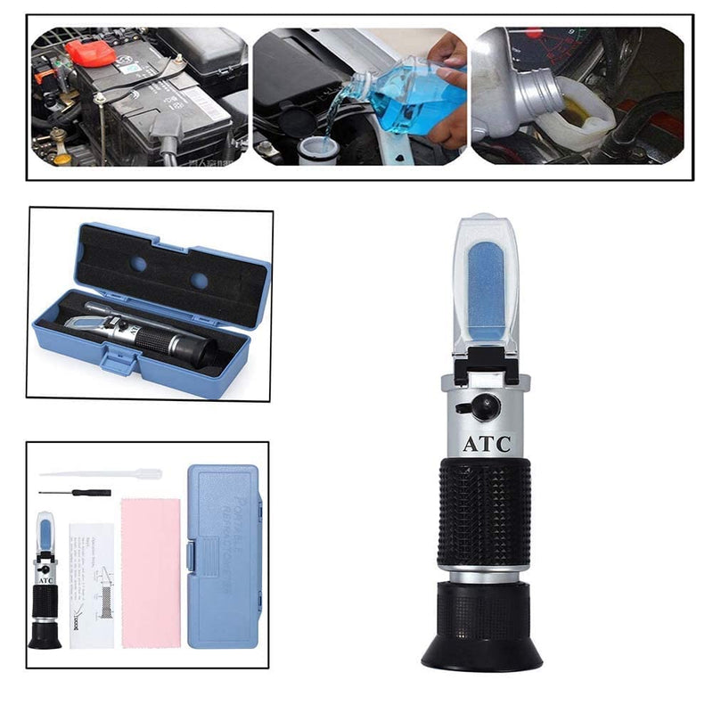 [Australia - AusPower] - Abuycs Antifreeze Refractometer for Glycol, Antifreeze, Coolant and Battery Acid, Measuring Freezing Point of Automobile Antifreeze, Urea Adblue Battery Fluid Condition Glass Water Tester ATC Tool 