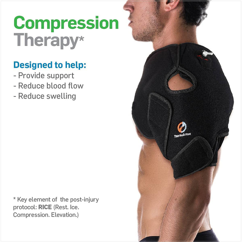 [Australia - AusPower] - NatraCure Hot or Cold and Compression Shoulder Support with Extra Gel Pack 