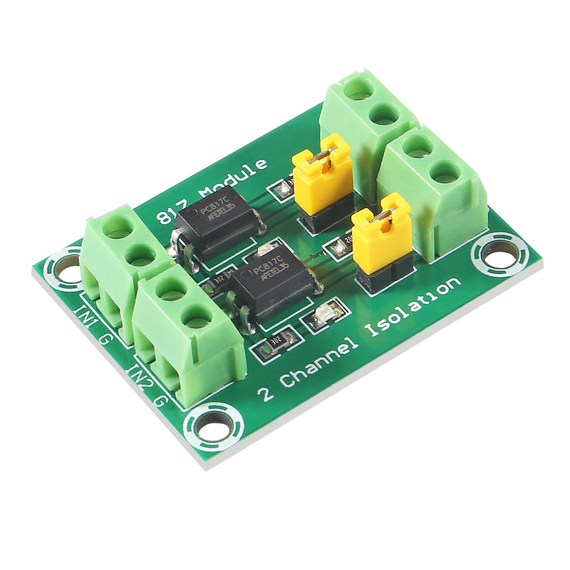 [Australia - AusPower] - Shutao 5PCS PC817 2 Channel Optocoupler Isolation Board Voltage Converter 3.6-30V Driver Photoelectric Isolated Module 