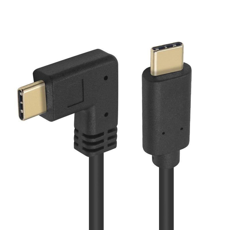 [Australia - AusPower] - Poyiccot USB C to USB C Cable 6ft, 90 Degree Right Angle Type C to Type C Cable, USB-C Fast Charging Cable, USB 3.1 Type-C Male to Male Cable for Laptop & Mobile Phone Right Angle Male to Male Cable 