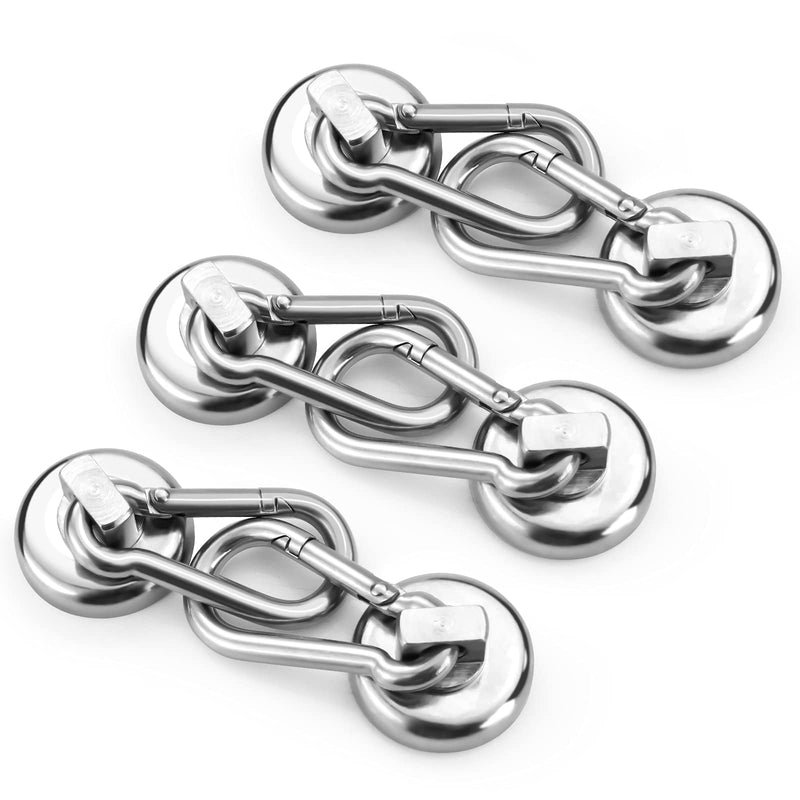 [Australia - AusPower] - DIYMAG Magnetic Hooks,Heavy Duty Neodymium Magnetic Hooks with Swivel Carabiner Hook,Great for Your Refrigerator and Other Magnetic Surfaces,Pack of 6 Swivel Hook 25mm-6P 