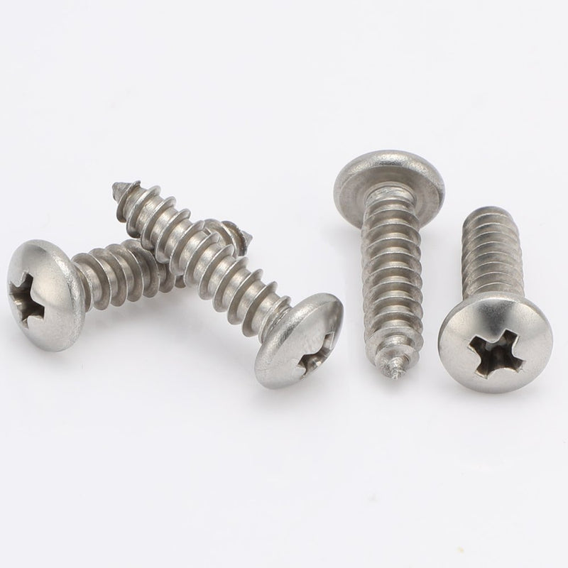 [Australia - AusPower] - #4 x 1/2" Phillips Pan Head Sheet Metal Screws Self Tapping Wood Screws, Stainless Steel 18-8 (304), 100 PCS #4 x 1/2" (100 PCS) 