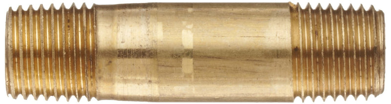 [Australia - AusPower] - Anderson Metals-56113-0424 Brass Pipe Fitting, Long Nipple, 1/4" x 1/4" Male Pipe, 1-1/2" Length 