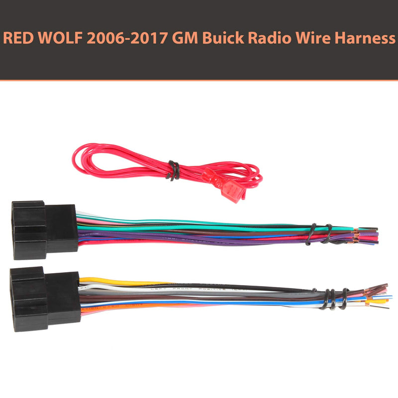 [Australia - AusPower] - RED WOLF Compatible with Select 2006-2017 Chevy GMC Express Savana Buick Factory Radio Stereo Replacement Wire Harness Updated 