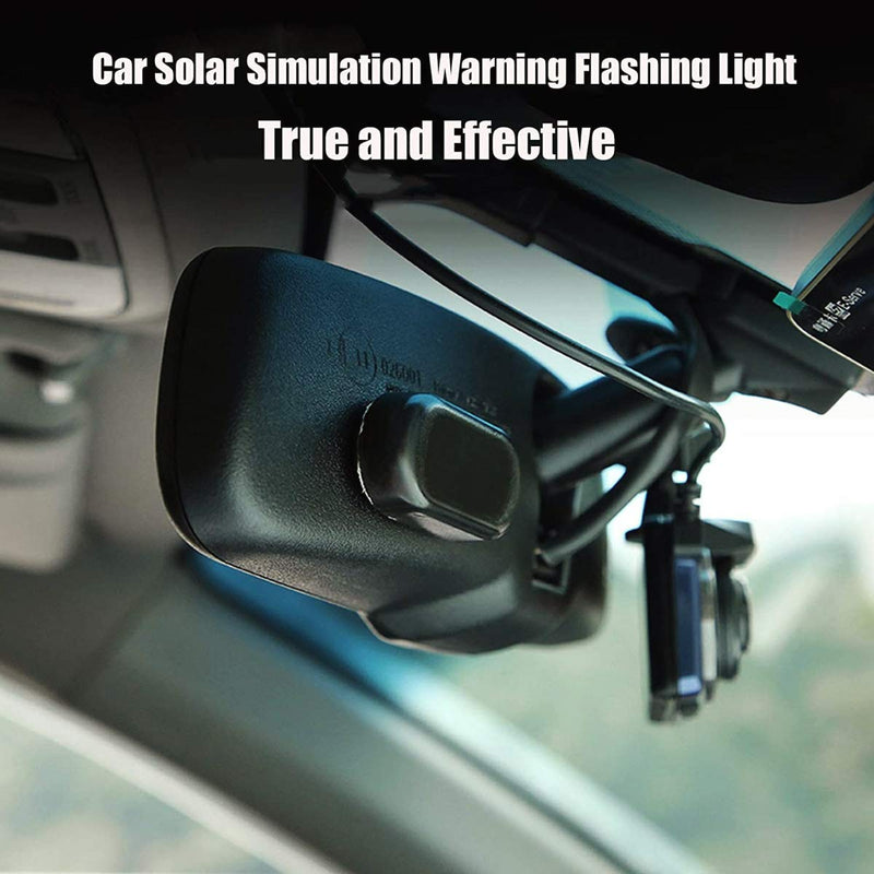 [Australia - AusPower] - Car Alarm Light Car Solar Power Simulated Dummy Alarm Warning Anti-Theft LED Flashing Security Light with New USB Port, Blue x2 
