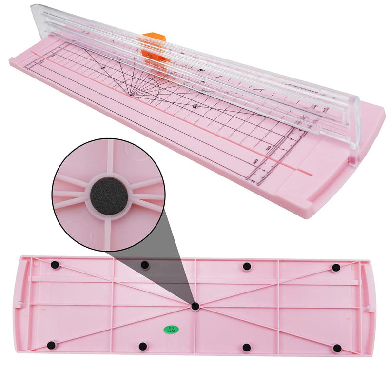 [Australia - AusPower] - Rayson RC4000P-US Paper Cutter Trimmer, A4 Size (12 inch) Paper Cutter for Coupon, Craft Paper and Photos (Light Pink) 