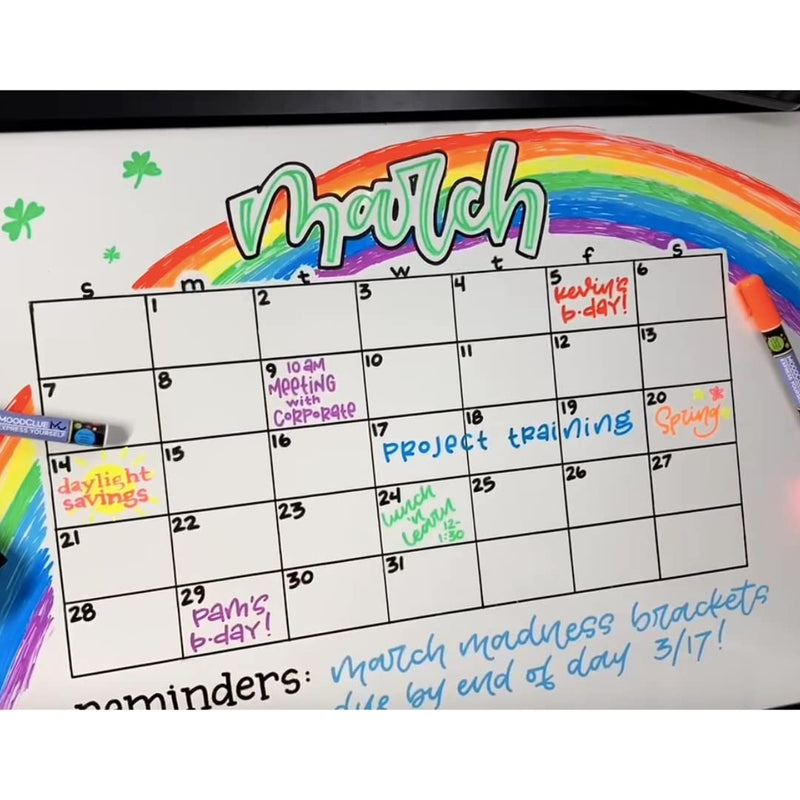 [Australia - AusPower] - Perfect for whiteboards, glass boards, most chalkboards, windows, mirrors, car windshields. 6 neon liquid chalk markers. Washable, non-toxic, odorless. Wet or dry erase. Reversible tip. Many uses. 