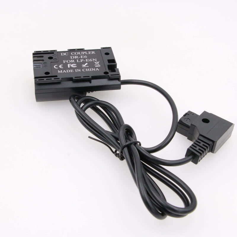 [Australia - AusPower] - ZBLZGP D-tap to LP-E6 E6 Dummy Battery Power Adapter for Canon 60D 70D 80D Camera SmallHD 501 502 702 Monitor (Straight Cable) Straight Cable 
