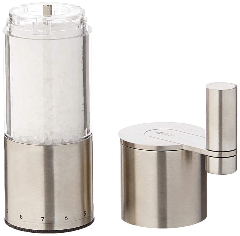 [Australia - AusPower] - AdHoc Geared Stainless Steel Salt & Pepper Mill, 7.5" 