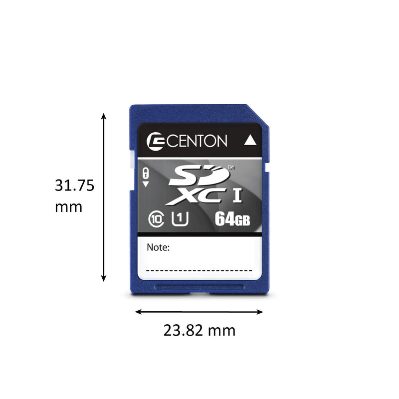 [Australia - AusPower] - Centon Electronics Flash Memory Card (S1-SDXU1-64G) 64GB 1 Pack 