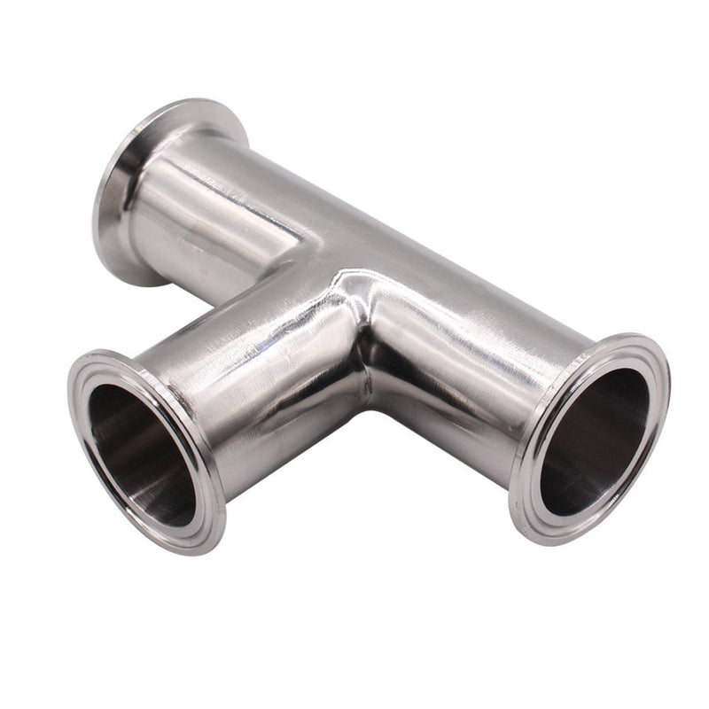 [Australia - AusPower] - DERNORD Clamp Tee 3 Way Stainless Steel 304 Sanitary Fitting Fits 1.5" Tri-clamp, 38mm Pipe OD Pipe OD 38mm 