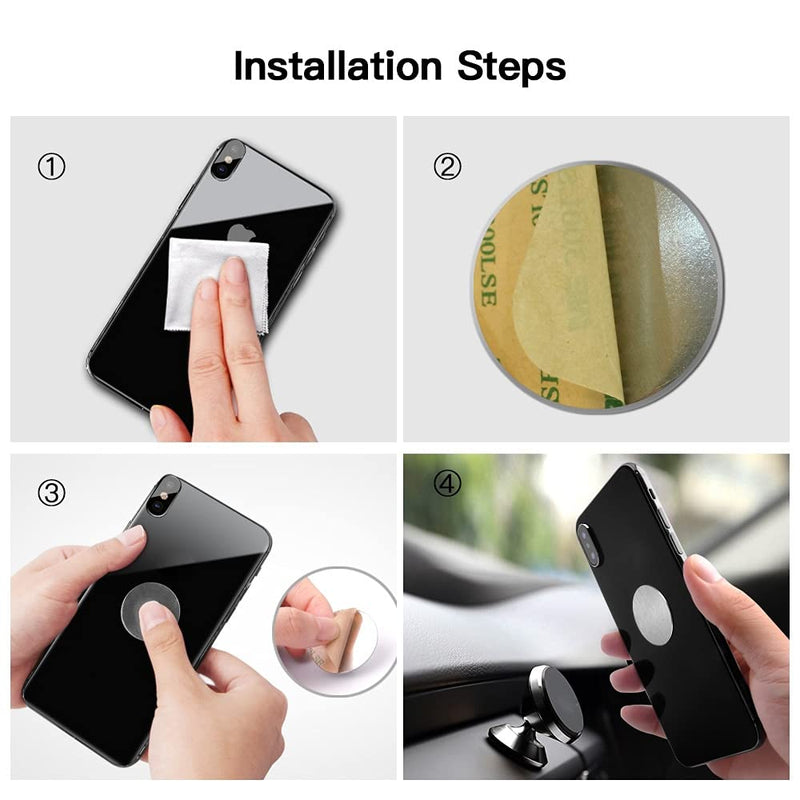 [Australia - AusPower] - SALEX Replacement Metal Plates Set for Magnetic Car Phone Holders, Wall, Air Vent Mounts, Cases, Magnets. Kit of 16 Silver Rectangular Iron Discs Without Holes. 3M Adhesive Backing. Disks 16 Pack Rectangular / 16 Pack 