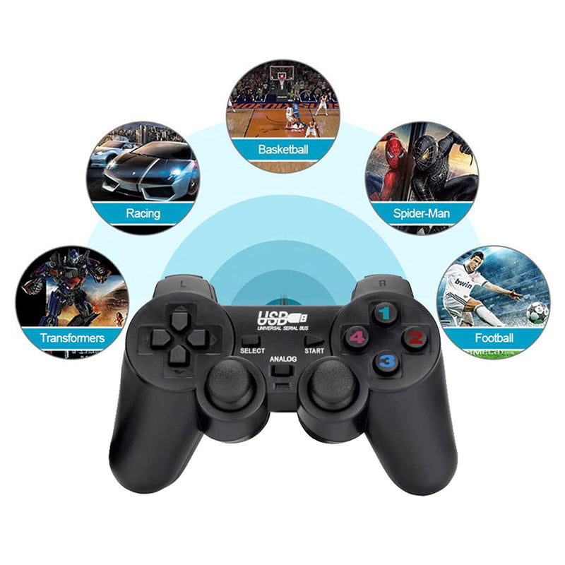 [Australia - AusPower] - USB Wired Game Controllers for PC/Raspberry Pi Gamepad Remote Dual Shock Joysticks Joypad for PC(Windows 11/10/8/7) & Steam/Roblox/RetroPie/RecalBox 