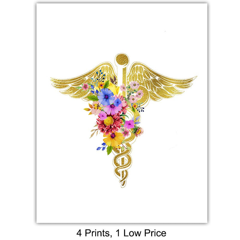 [Australia - AusPower] - Nurse Appreciation Wall Art Poster Set - Gift for Registered Nurse Practitioner, RN, LPN, RNA, Nursing Student Graduation - Home, Hospital, Clinic or Medical Office Decor, Decoration - 8x10 Unframed 