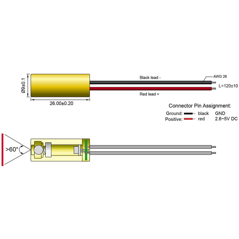 [Australia - AusPower] - Quarton Laser Module VLM-650-28 LPT Red Laser Line Generator (ECONOMICAL LINE LASER) 